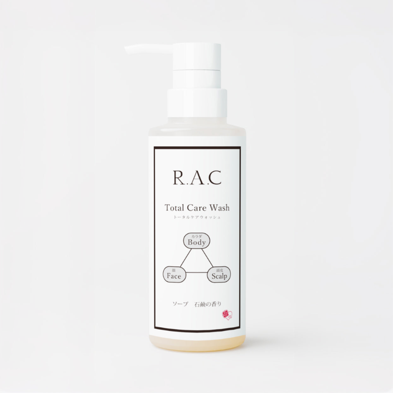 R.A.C トータル・ケア・ウオッシュ (男女兼用全身用ソープ) 石けんの香り 300mL