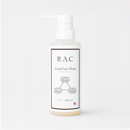 【新製品】R.A.C トータル・ケア・ウオッシュ  (男女兼用全身用ソープ） 石けんの香り 300mL